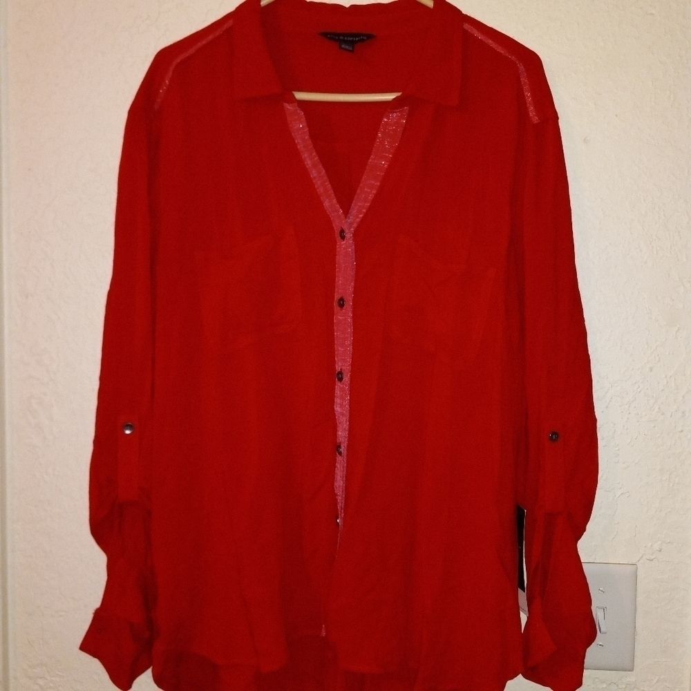 Rock & Republic Long Sleeve Blouse - Picture 1 of 5